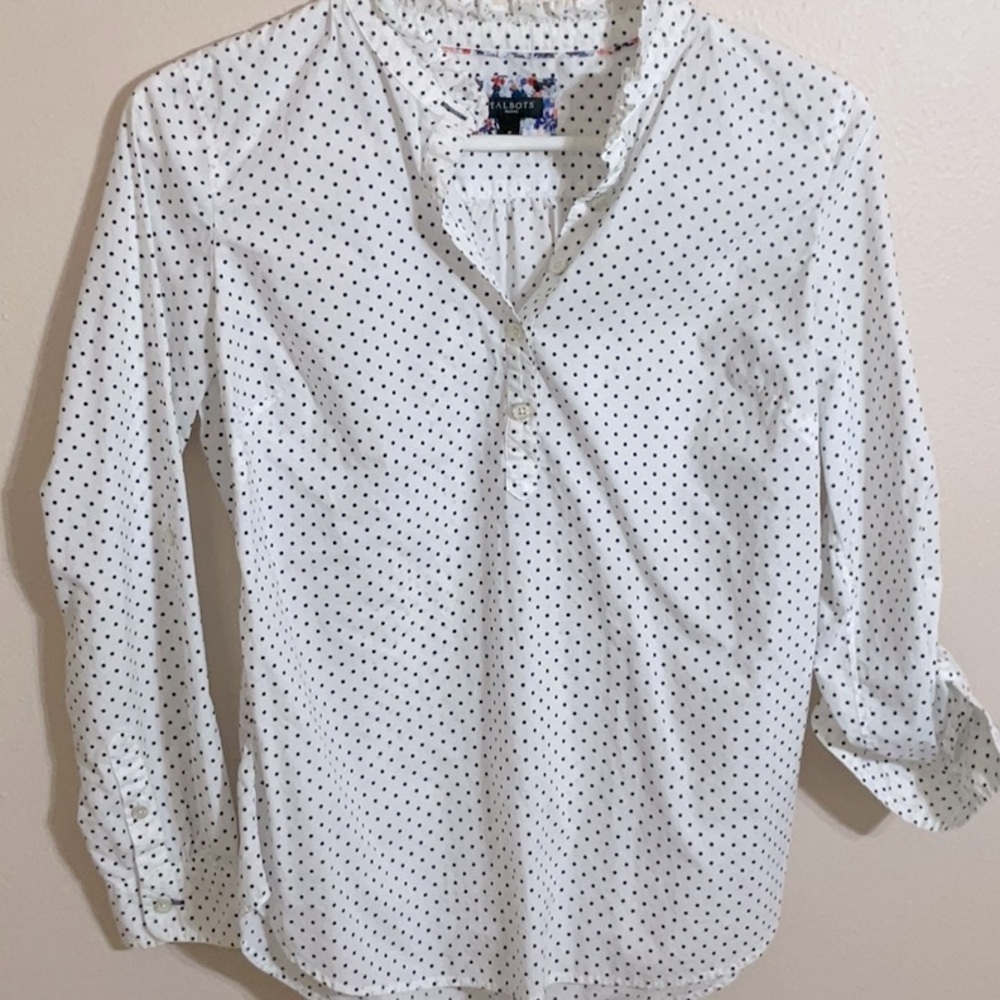 White Polka Dot Blouse